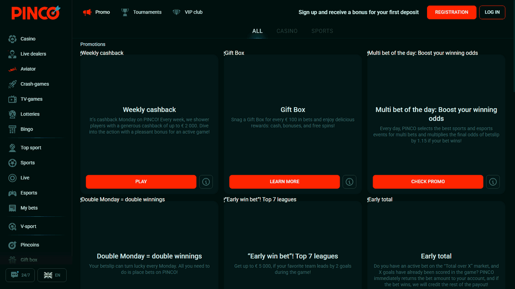 Pinco Onlayn Kazino Qiymətləndirməsi - Ekspert və Oyunçu Balları (2026)